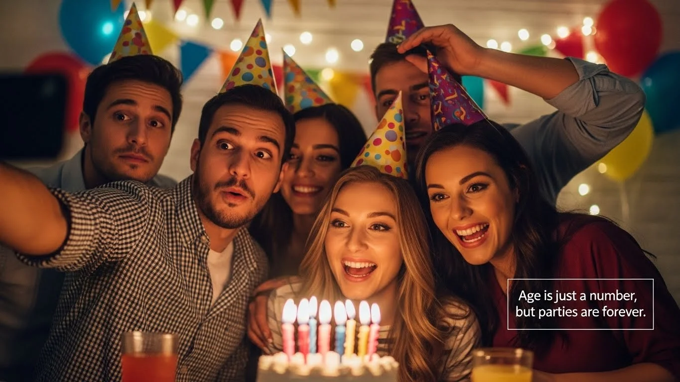 Short & Trendy birthday selfie captions