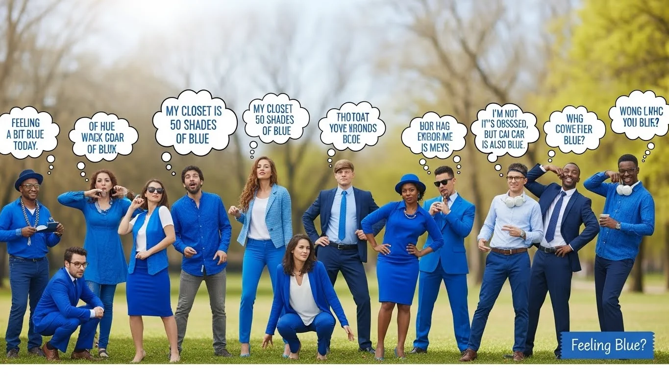 blue dress captions and quotes