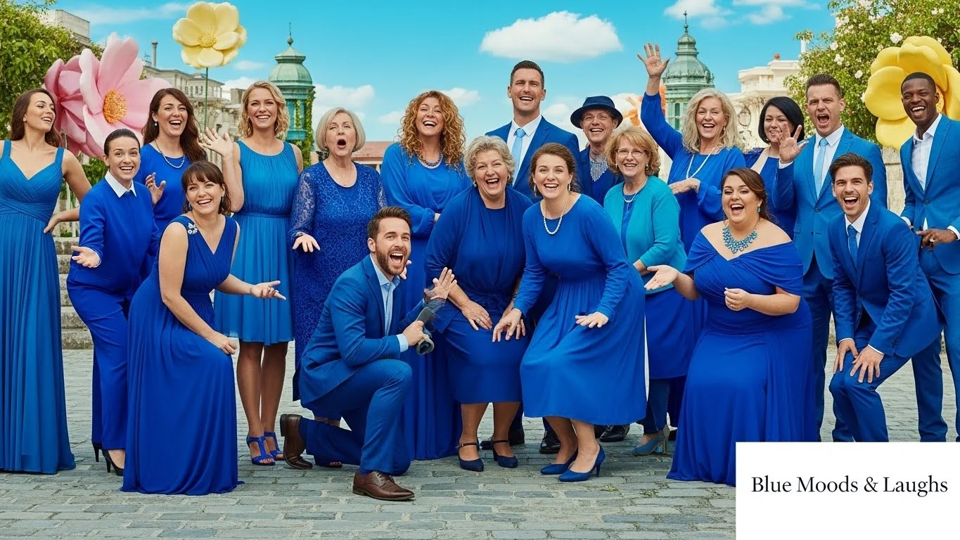 Funny & Sassy blue dress captions and quotes