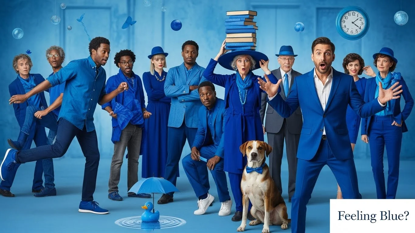 Fun & Playful blue dress captions and quotes