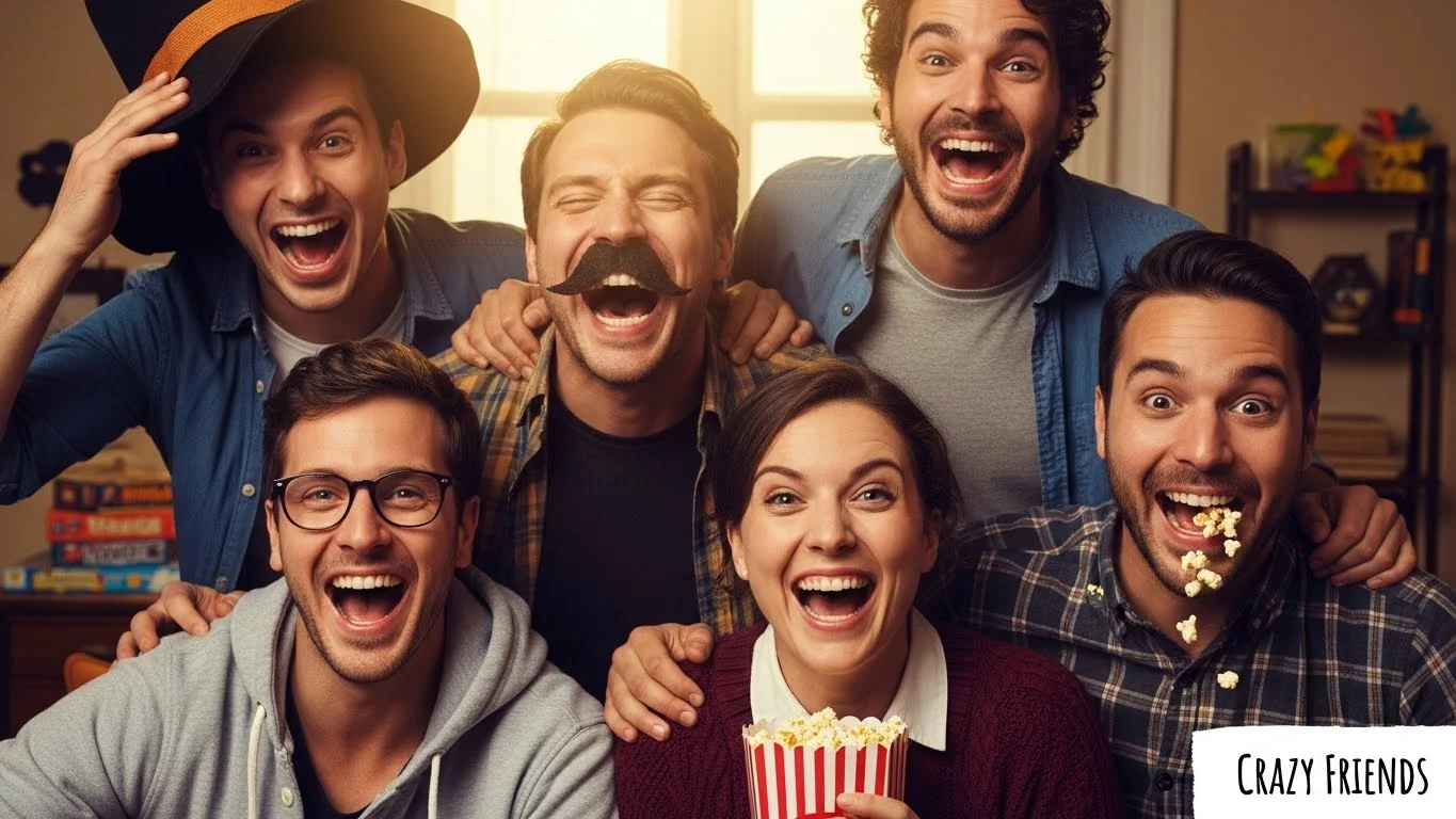 Party & Fun Crazy Friends Captions