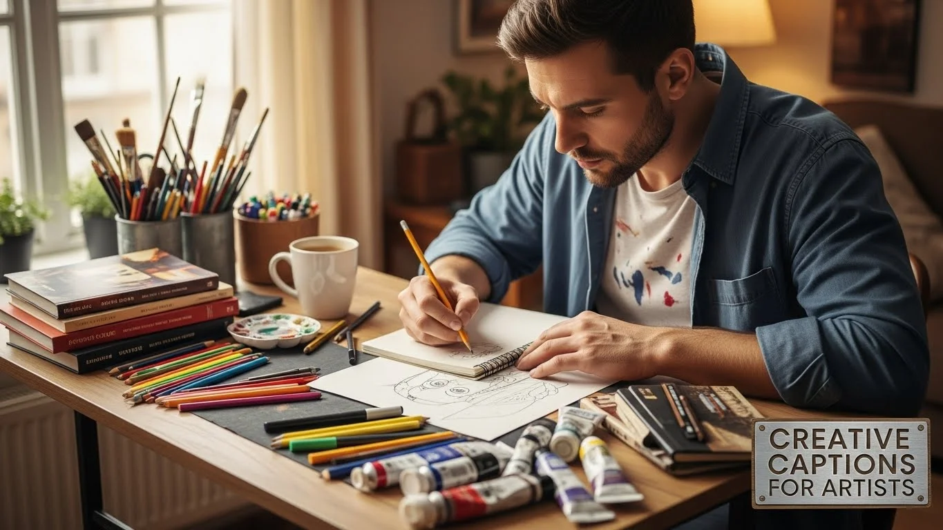 creative captions for artists