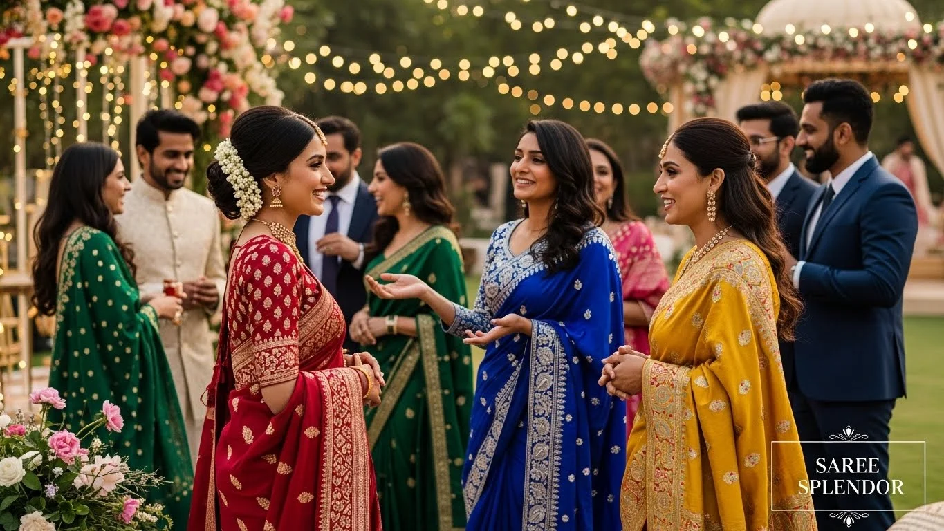 Floral Saree Captions