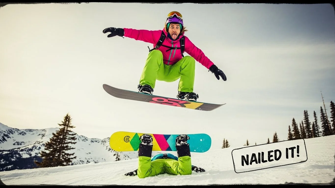 Badass Snowboarding Captions