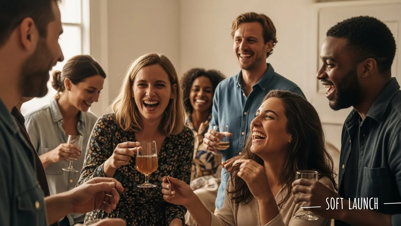 Confident & Bold soft launch captions