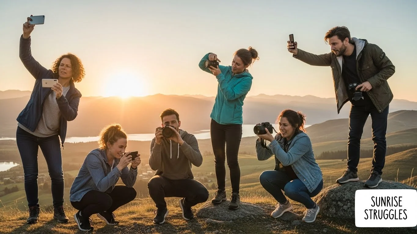 Mountain & Forest Sunrise Captions