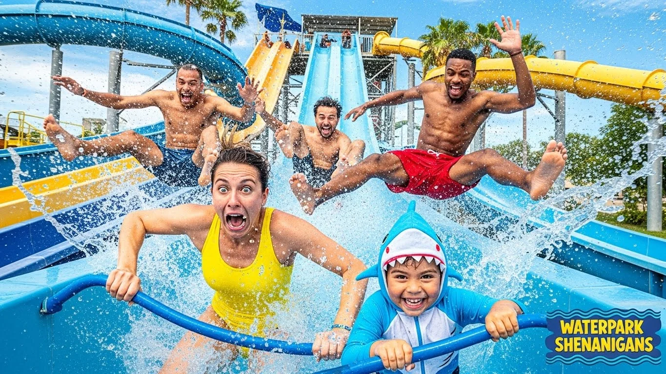 Romantic Water Park Captions