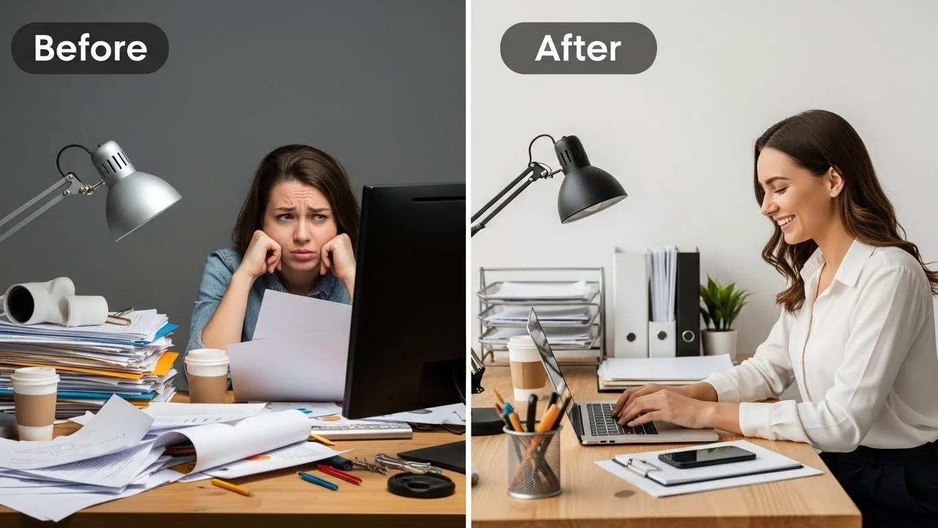 Home Makeover Before and After Captions