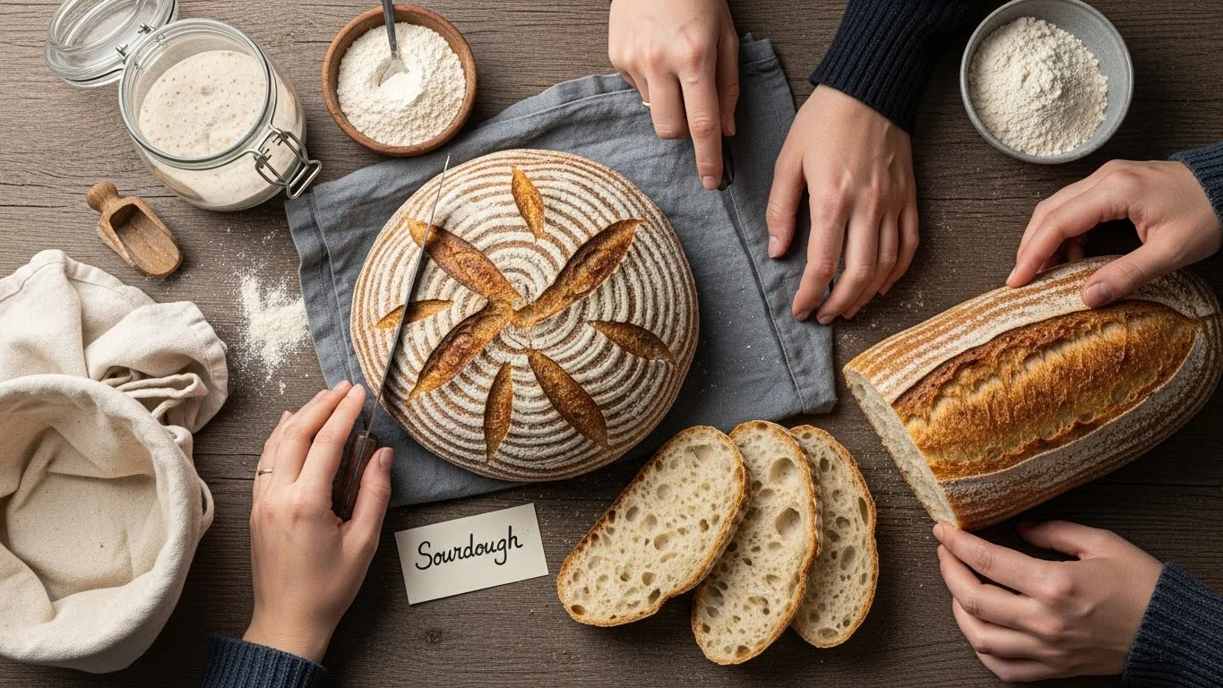 Baking at Home Captions