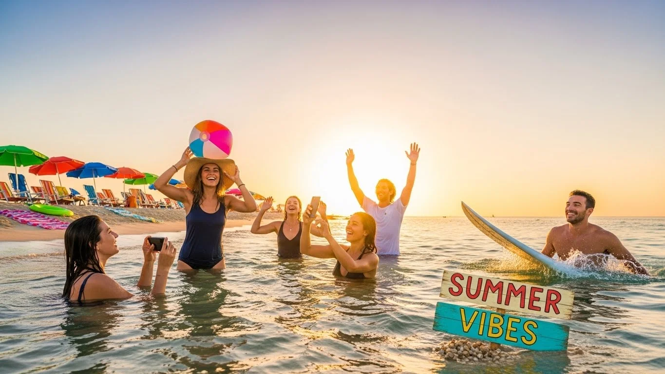 Poolside Summer Captions