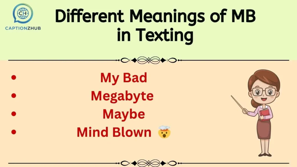 Different Meanings of MB in Texting