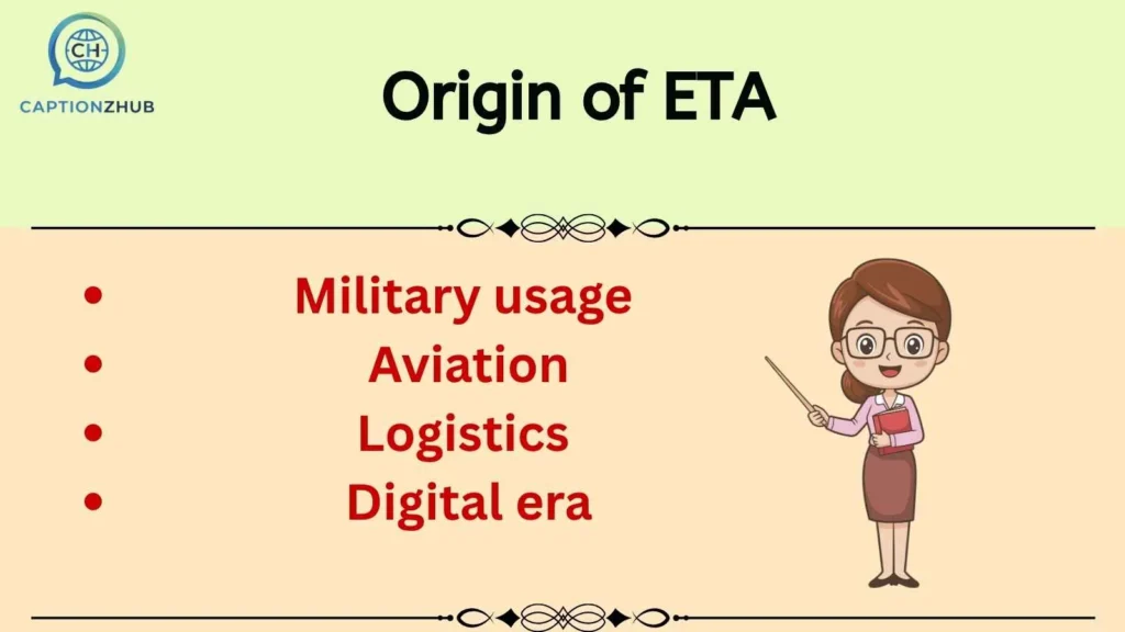 Origin of ETA 