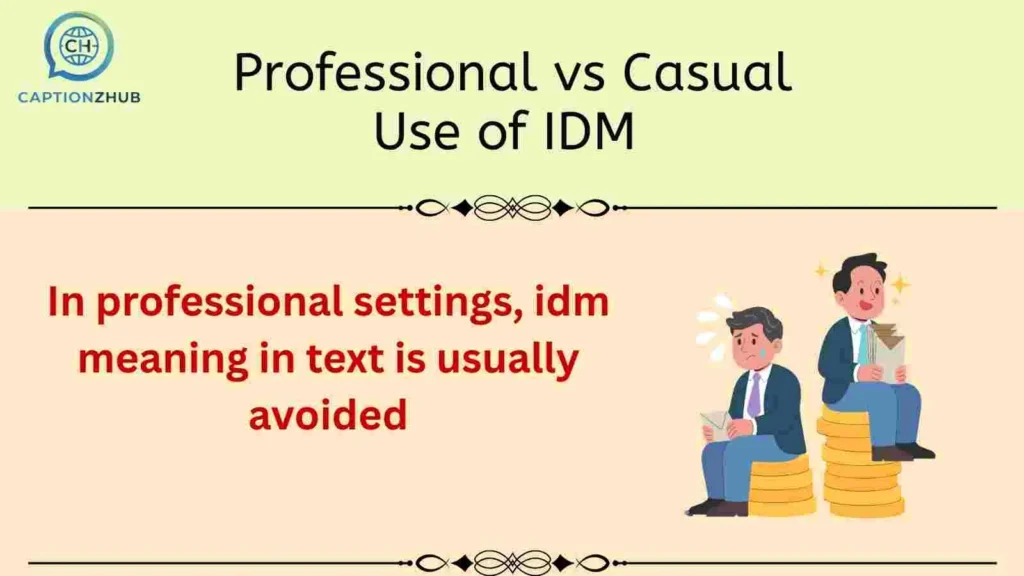 Professional vs Casual Use of IDM