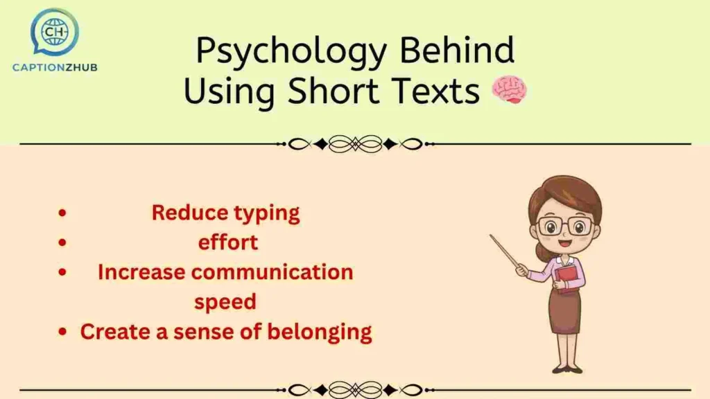 Psychology Behind Using Short Texts 