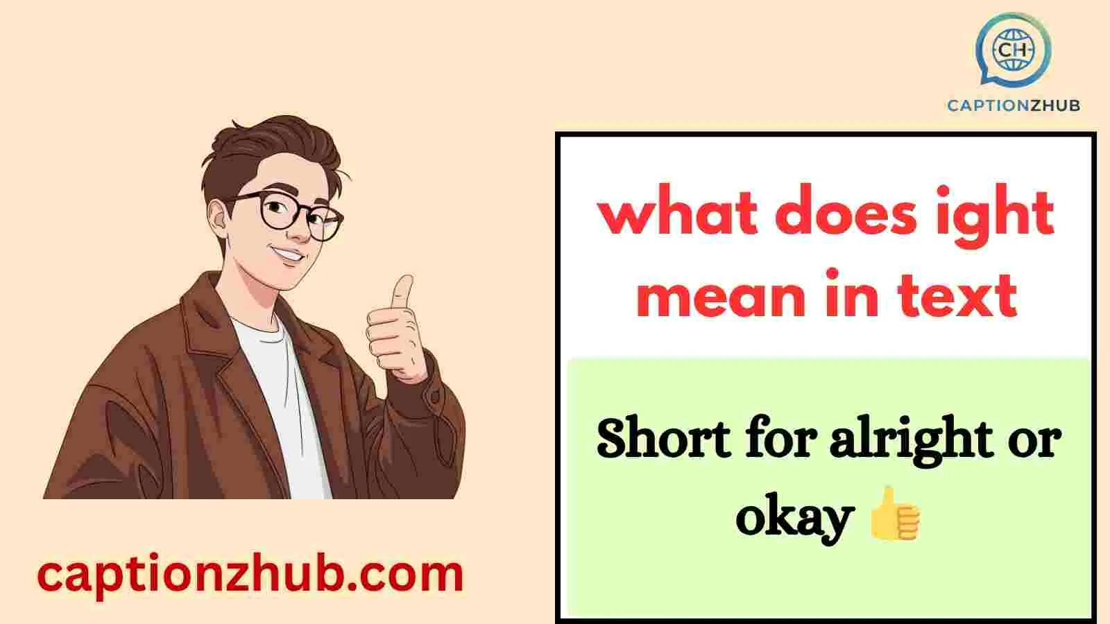 what does ight mean in text