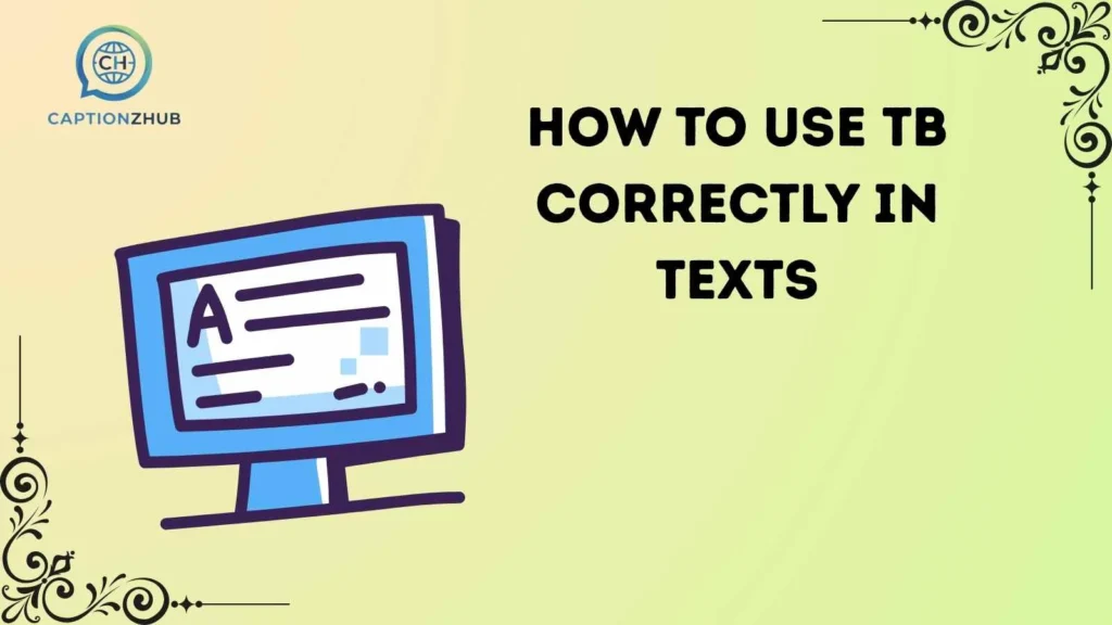 How to Use TB Correctly in Texts