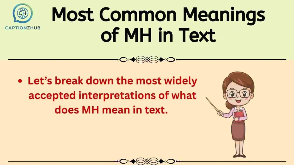 Most Common Meanings of MH in Text