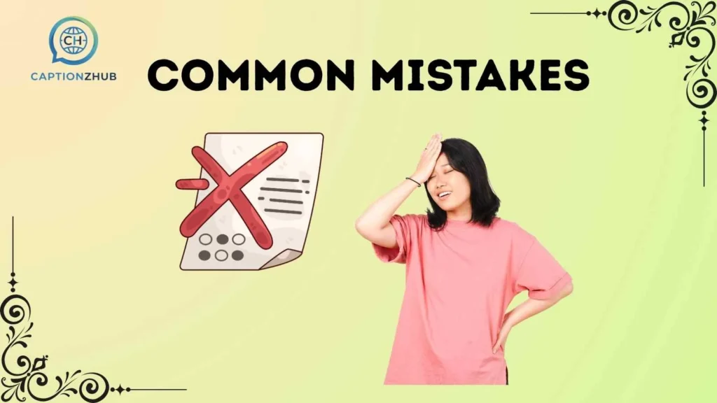 Common Mistakes
