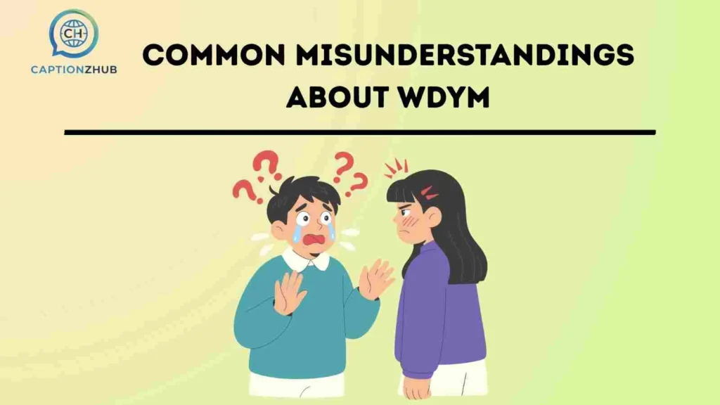 Common Misunderstandings About WDYM