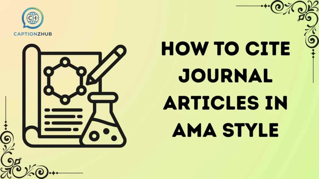 How to Cite Journal Articles in AMA Style