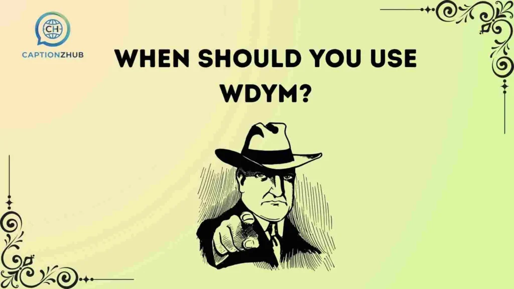 When Should You Use WDYM?